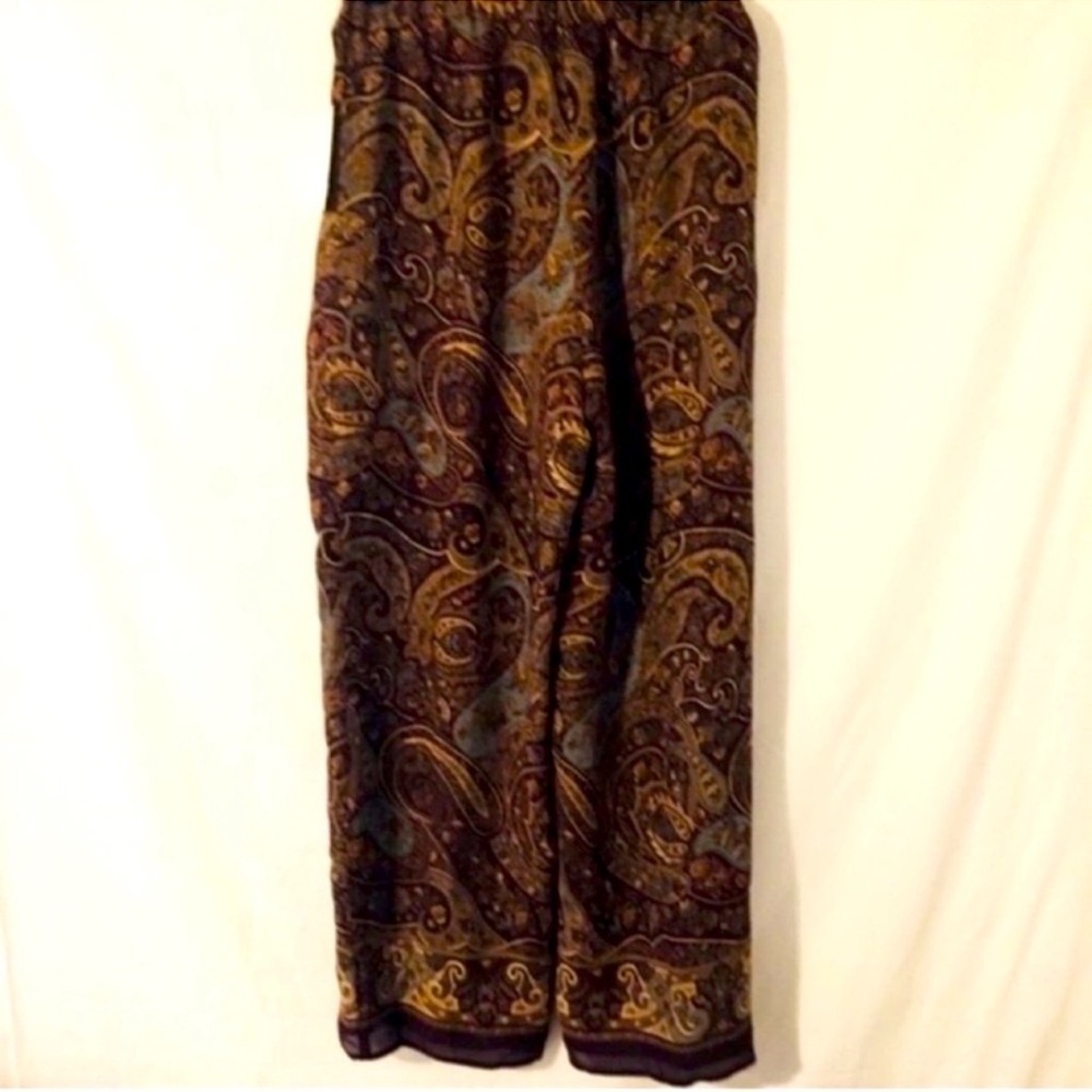Vintage | Pants | Silk Paisley Drawstring Pants - Picture 3 of 10
